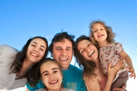 Smiling family